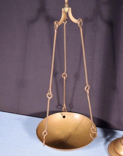 Late 1800's Antique French Brass Pan Balance Beam Scale - Picture 8 of 15