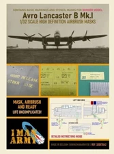 1/32 1ManArmy #DET042 Avro Lancaster B.Mk.I Airbrush Masks for Border Kit