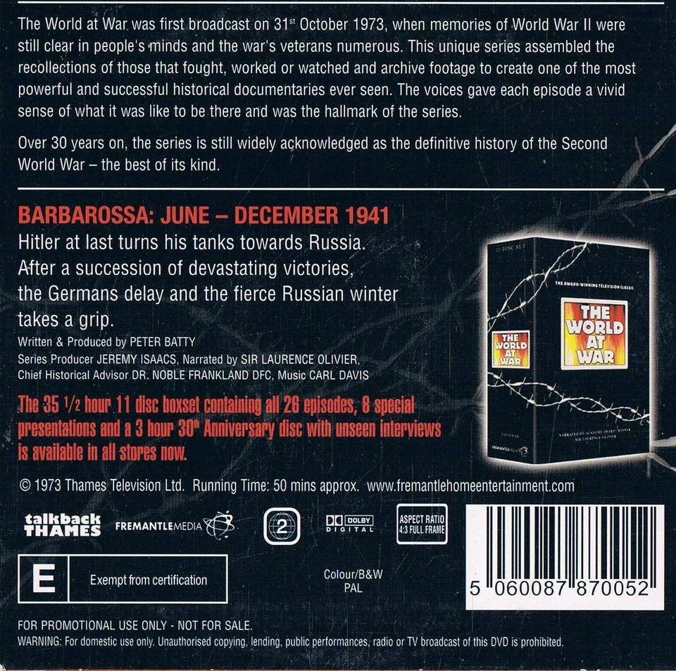 WORLD AT WAR -  BY DAILY MAIL - 26 DISC SET- WAR -  DVD N/Paper - Image 4 of 4