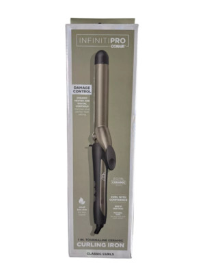 InfinitiPro Conair Nano Tourmaline Ceramic Curling Iron 1'' Adjustable Heat