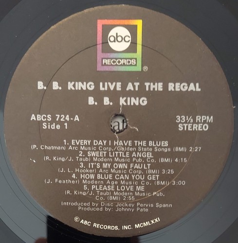 B.B. KING LP LIVE AT THE REGAL ABC EVERY DAY I HAVE THE BLUES SHRINK WRAP 1965 - Foto 2 di 2