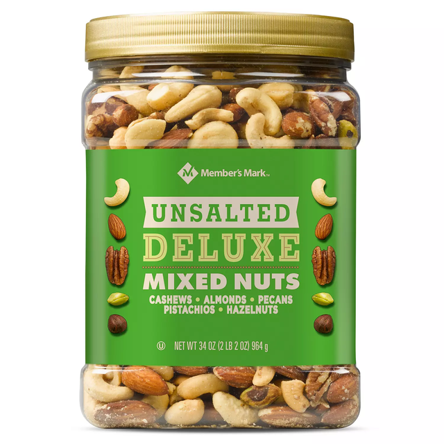 Planters Deluxe Unsalted Mixed Nuts 27oz Canister For Sale Online Ebay