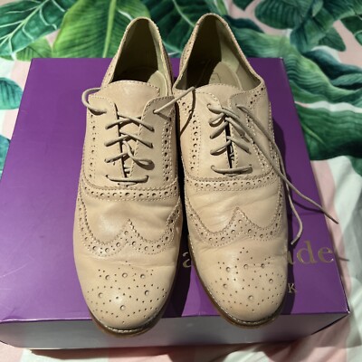 M&S Marks Spencer Autograph Insolia Pale Pink Brogues Lace Up Shoes Size  42 UK