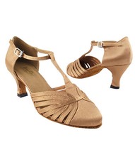 Very Fine Dance Shoes - 6829 - Brown Satin