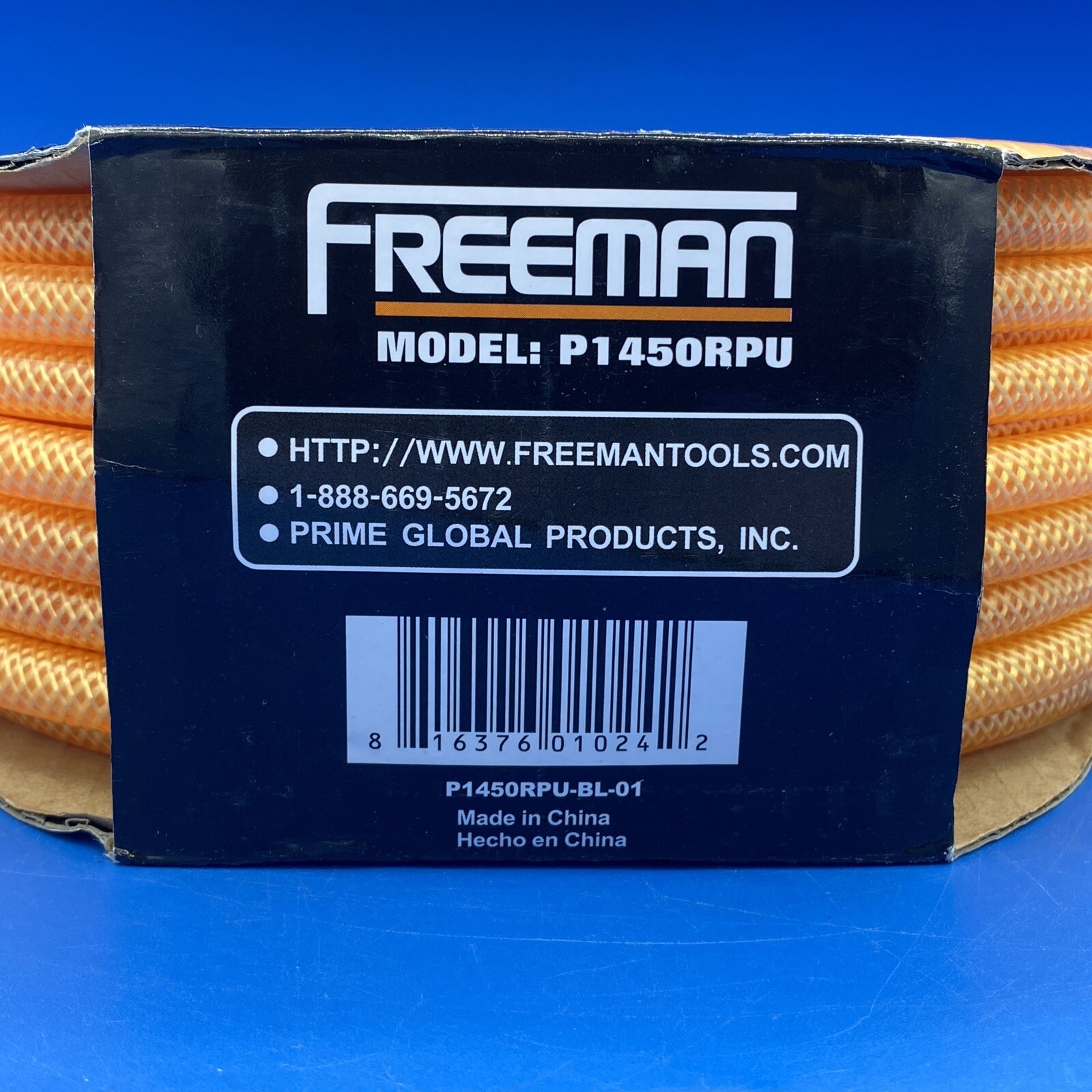 Freeman Air Hose Field Repairable Ends Replacement Polyurethane 1/4" x 50 Ft