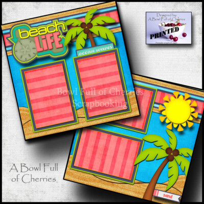 BEACH LIFE #2 ~ premade scrapbook pages paper vacation travel ocean ...