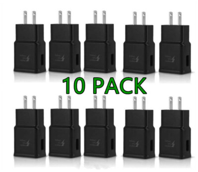 10X Adaptive Fast Charging Wall Charger For OEM Samsung Galaxy S7 S8 S9 S10 S10+