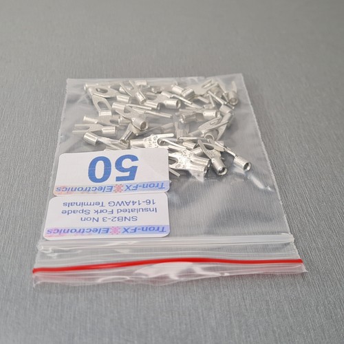 2/5/10/20/50Pcs SNB2-3 Non Insulated Fork Spade 16-14AWG Wire Crimp Terminals - Picture 7 of 21