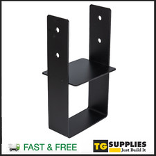 Heavy Duty Black Pergola Concrete-In Post Support Fence Post Concrete-In Anchor