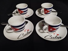 3 Oz 12 PC Espresso Coffee Cup Cups Cuban Flag Taza Cafesito Bandera Cubana Cafe