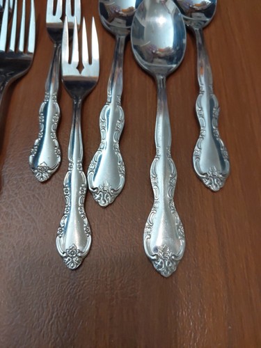 Rogers Stainless INTERNATIONAL Cotillion 11 MIX PC. 3~SOUP, 4~KNIVES, 4~FORKS - Picture 2 of 3