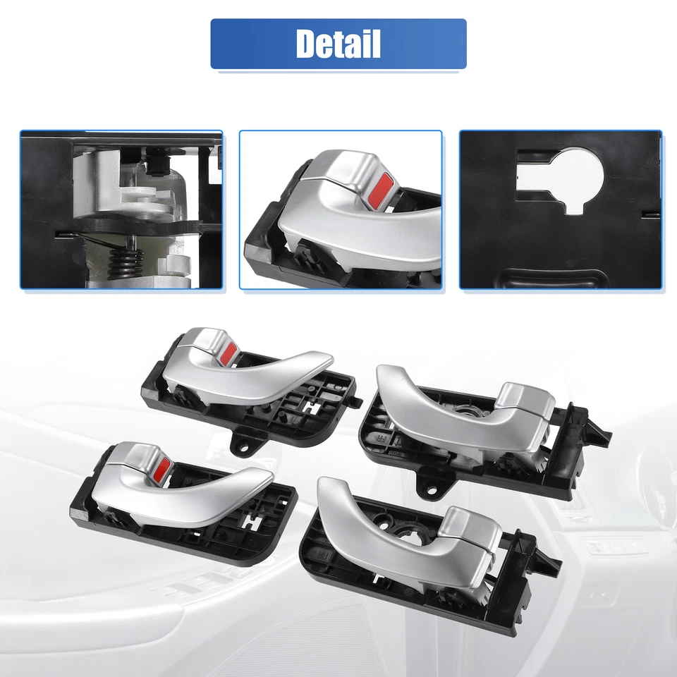1 Set Front Rear Left Right Interior Door Handle for Hyundai Sonata 2005-2008 - Image 4 of 4