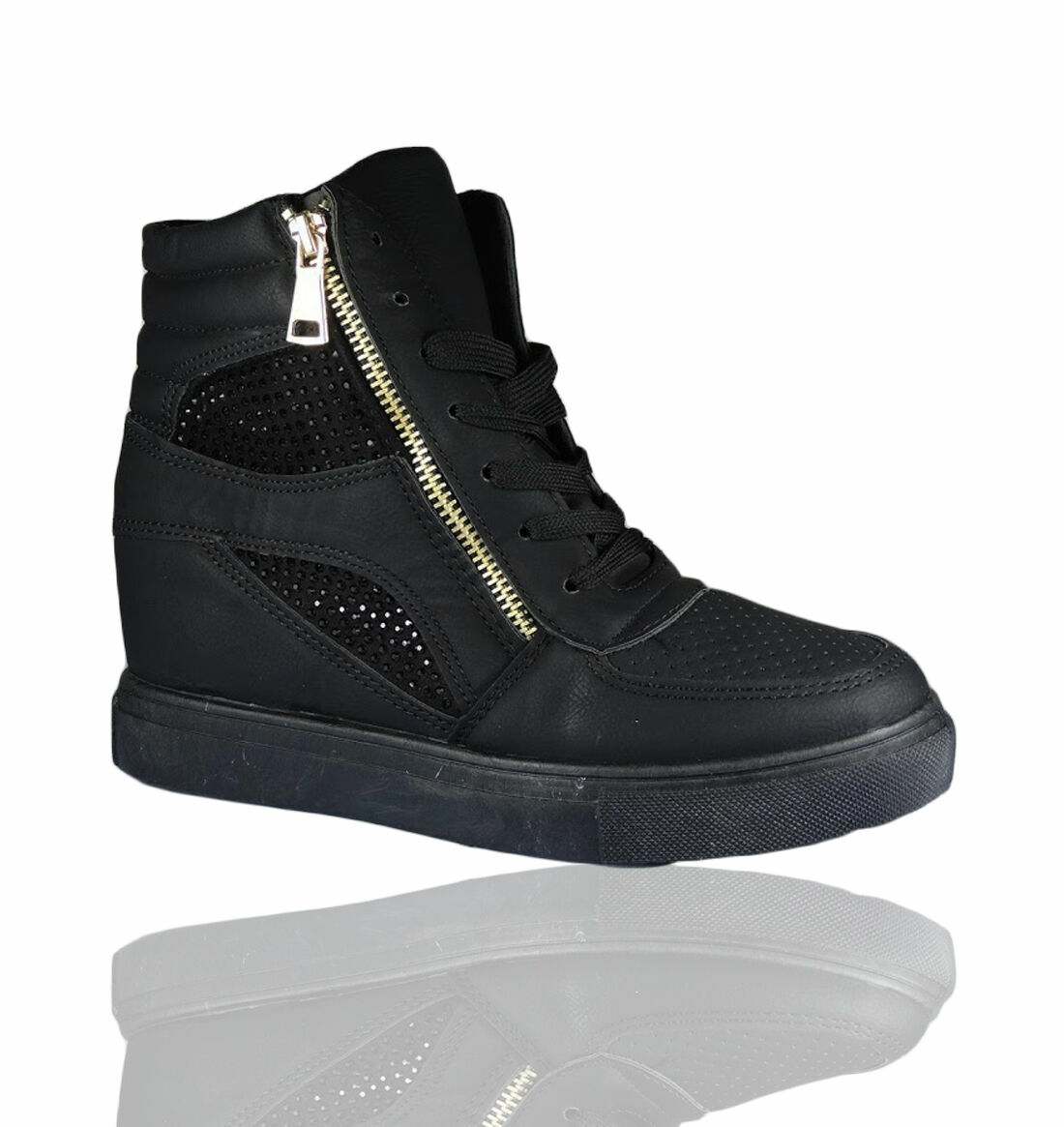 high top wedge trainers womens