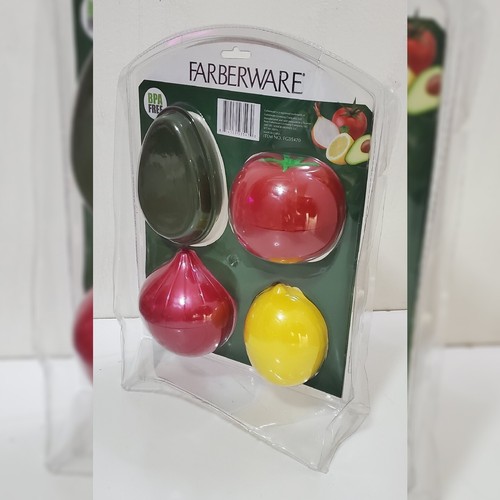 FARBERWARE 4 AHORRADORES DE FRUTAS/VERDURAS "SIN BPA" PARA TOMATE/LIMÓN/AGUACATE/LIMÓN - Imagen 4 de 4