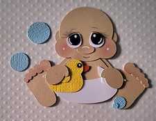 Bathtime Baby Boy. Scrapbook, Card making Paper Piecing