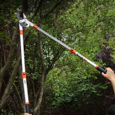 Heavy Duty Telescopic Ratchet Anvil Lopper,Bypass 100cm Extendable Garden Pruner