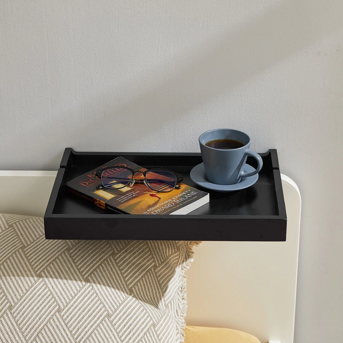SoBuy Bedside Shelf Clip on Hanging Shelf Bed Side Table Tray Black NKD01 SCH UK