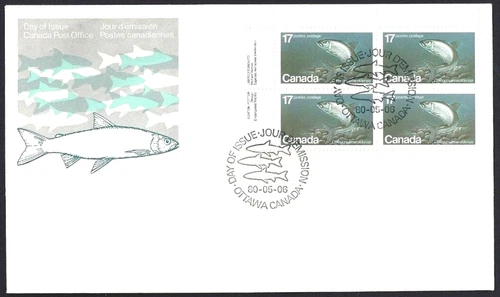 🍁Canada   #853 ULpb    "ATLANTIC WHITEFISH"   Brand New  1980 First Day Cover