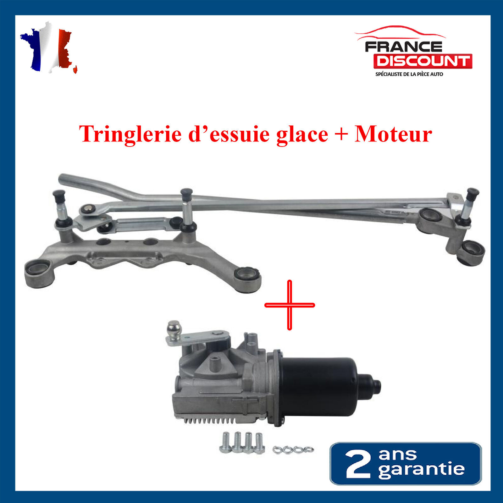 Mécanisme d'essuie-glace avant avec moteur pour Audi Q7 et SQ7 Tdi
