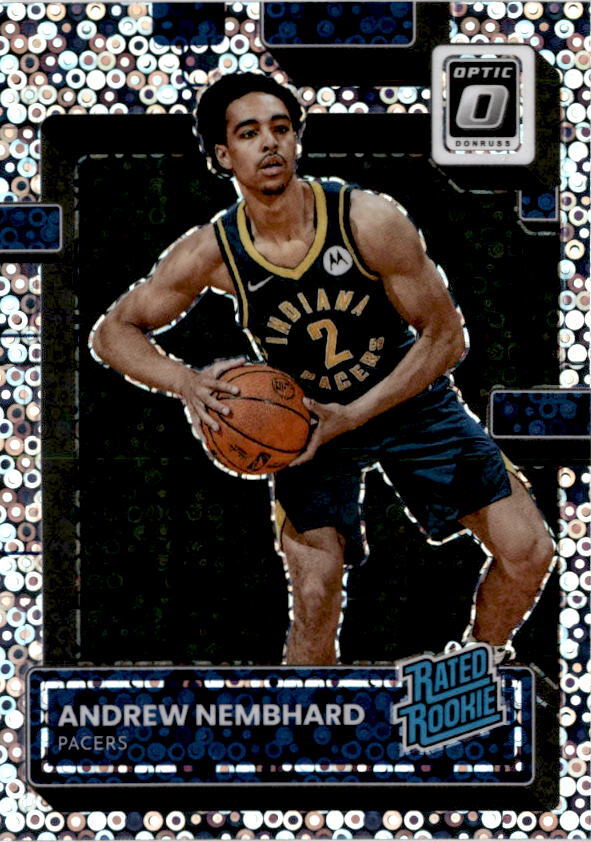 2022 Donruss Optic #230 Andrew Nembhard Fastbreak Holo