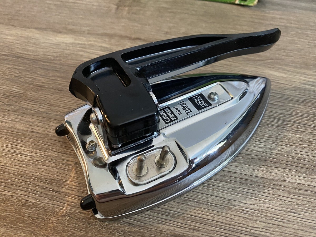 Rare Vintage Cherry Folding “M” Type Travel Iron Patent No