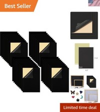 Versatile 40PCS Black Checkered Adhesive Felt Sheets for Home  School Projects