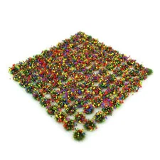 WWS Static Grass Tufts x 100 – Mixed Flowers, 4mm – Model Railway Wargame