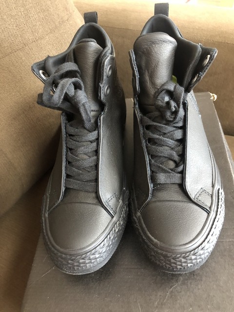 size 5 black leather converse