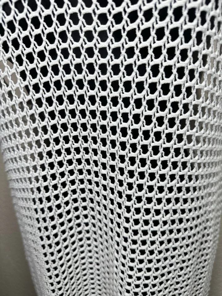 Hard Tail Womens Mesh Fishnet Racerback Tank Top Tunic White Y2k Edgy Punk  Sz S - Image 4 of 4