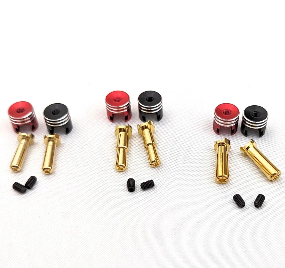 RC Battery Bullet Connectors 4mm 5mm 4/5mm Grips Lipo Heatsink Car Truck ESC - Image 2 of 4