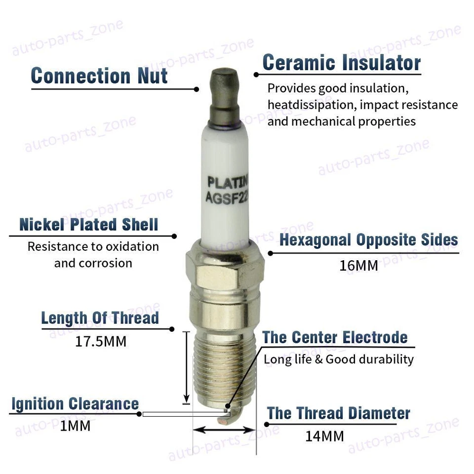 2 Ignition Coil FD487 & 8 Spark Plug & 8 Professional Wire set for Ford Mustang - Image 3 of 4