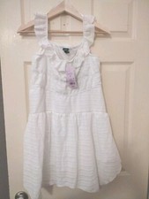 Wild Fable Womens Dress Skater Ruffle Tiered Sleveeless White Size M NEW