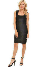 Catherine Malandrino ~ Black Crochet Beaded Sheath Party Dress P-XS NEW $880