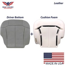 1999 2000 2001 02 Gmc Sierra Driver Bottom Leather Seat Cover Gray Foam 1999 2000 2001 02 Gmc Sierra Driver Bottom Leather Seat Cover Gray Foam