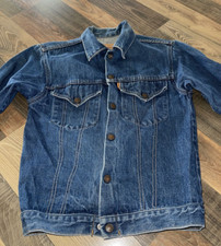 Levi's Strauss Orange Tab Denim Trucker Jacket Size 16 Made In USA 70705-0317