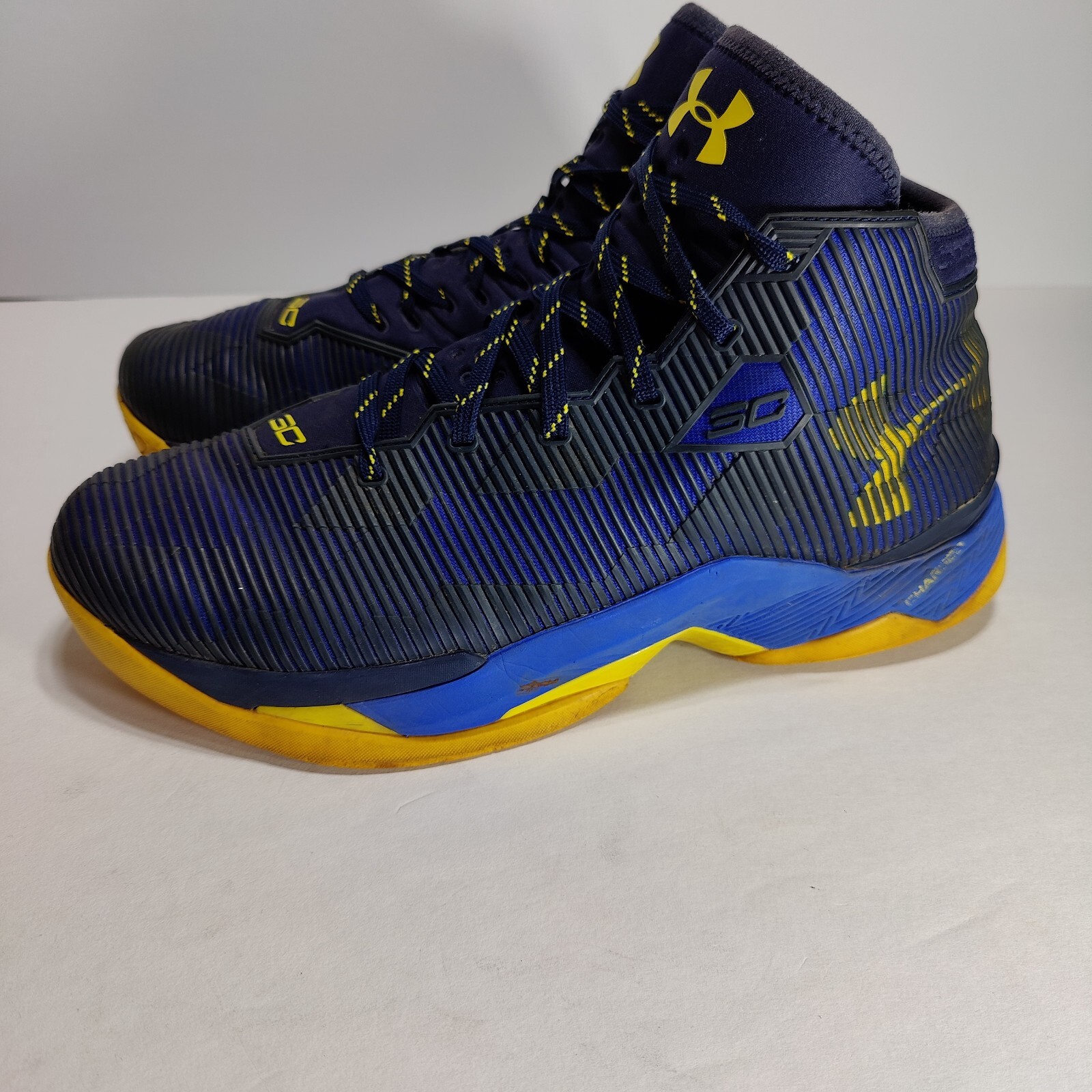 Size 11 Under Armour Curry Dub Nation Blue Yellow