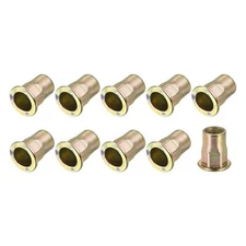 20PCS M10 Rivet Nuts Gold Tone Carbon Steel Half Hex Threaded Insert Nut