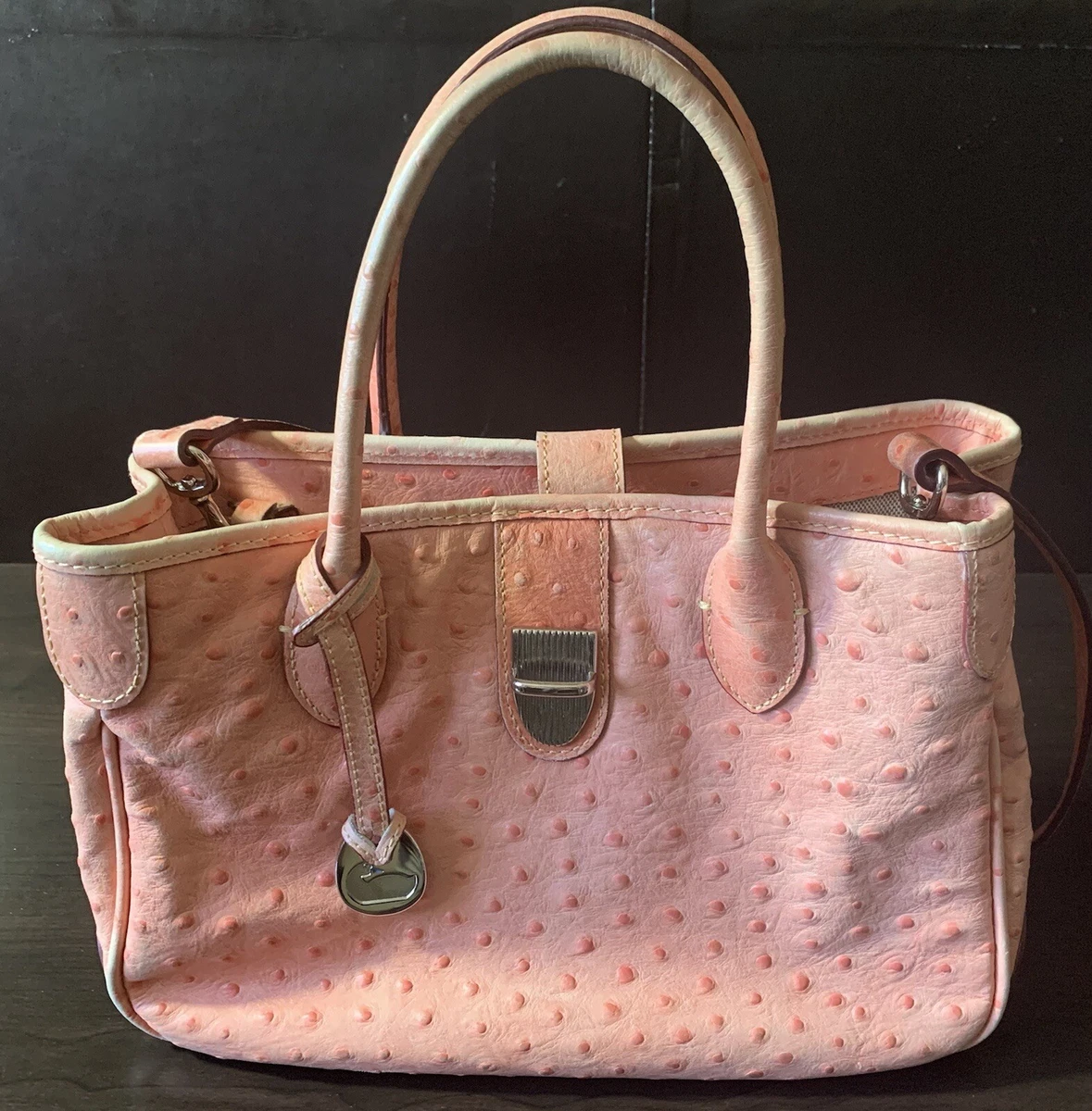 Dooney & Bourke Pink Ostrich Genuine Leather Purse