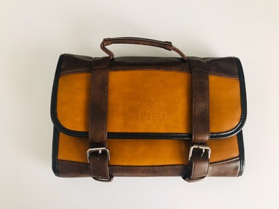 vetelli leo leather toiletry bag