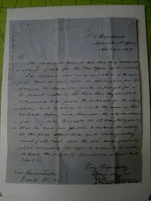 ALS 1849 signed letter AMOS TUCK a founder of the Republican Party