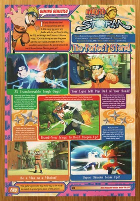 2008 Naruto Ultimate Ninja Storm PS3 Vintage Print Ad/Poster Video Game Art 00s