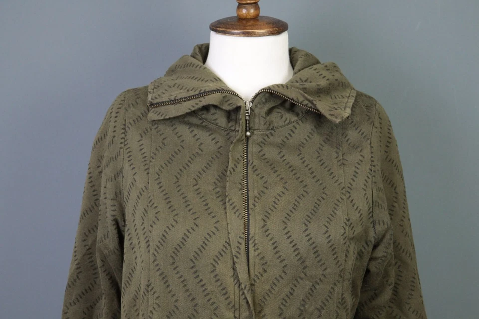 GUDRUN SJODEN зеленый напечатано ветровка парка пальто куртка размер S - Изображение 2 из 4