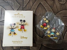NEW Hallmark Keepsake Christmas Ornaments Jumping for Joy Mickey & Minnie 2006 