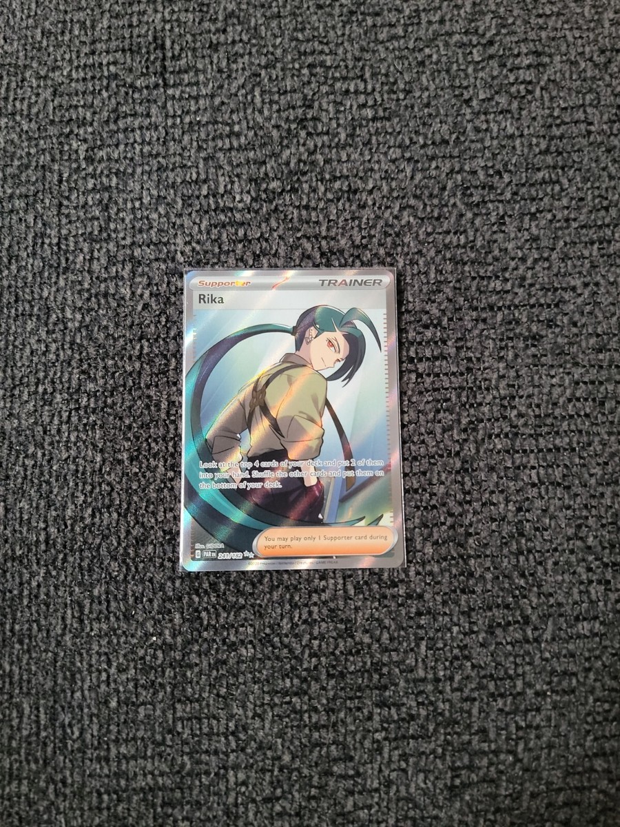 Pokémon Paradox Rift Full Art Holo Rika Trainer Card 241/182