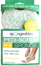 SPONGEABLE Pedi-Scrub in a Sponge Shea butter tea tree oil 20 