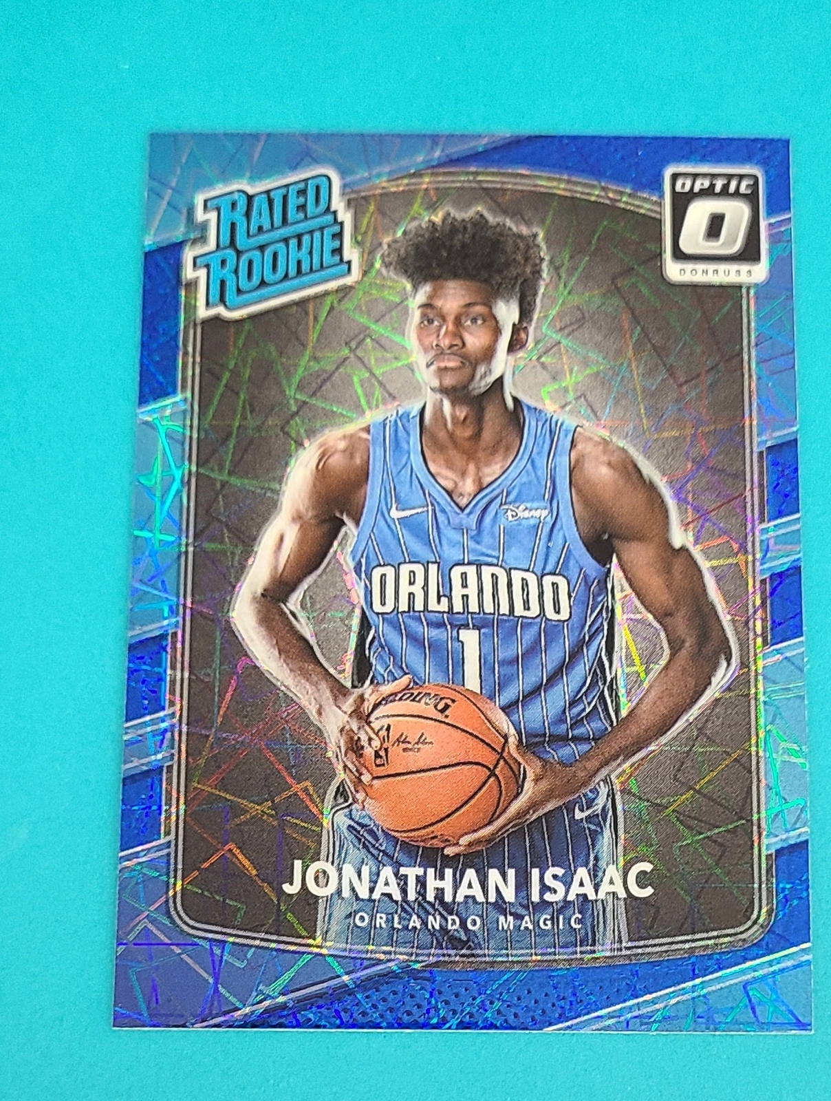 2017-18 Optic Blue Velocity Prizm RC #195 Jonathan Isaac BASKETBALL Card 2A
