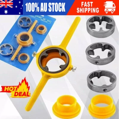 6PCS Plastic Pipe Thread Die Kit Water Pipe Die Plastic Pipe Die Tap Wrench SCF - image 1 of 4