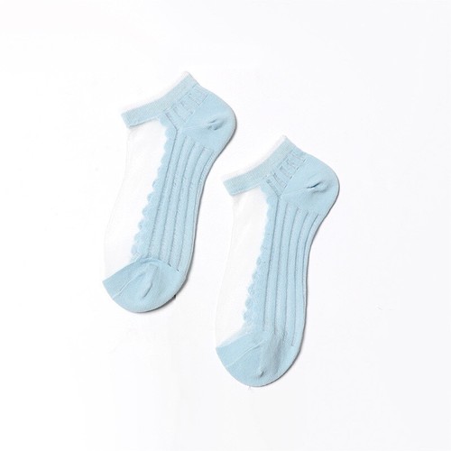 Women Transparent Thin Flower Lace Socks Crystal Silk Short Ankle Socks Summer - Picture 10 of 17