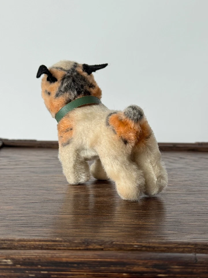 Vintage Steiff Bulldog Geman Stuffed Animal Toy Dog Mohair - Image 3 of 4