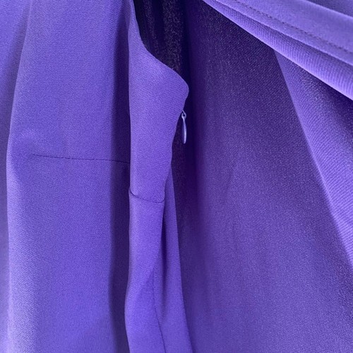 Lauren Ralph Lauren Cape Georgette Cocktail Dress - Size 14 - Amethyst - NWT - Picture 4 of 10